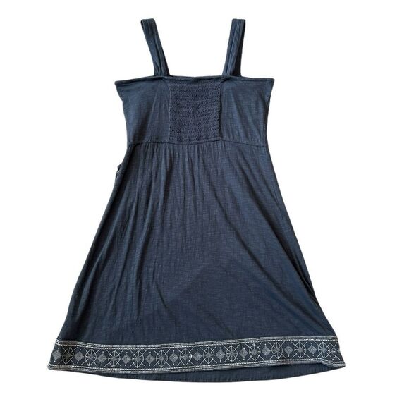 Prana Tribal Embroidered 100% Cotton Indie Sundress Coal NWT Size Large - Picture 3 of 12